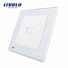 Livolo 1Gang Glasscheibe Smart Home Schwarzer Internetanschluss VL-W291C-11